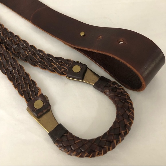 TOMMY BAHAMA Sz M Brown Leather Belt - Picture 8 of 14